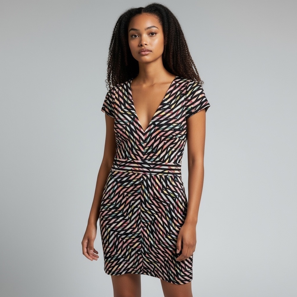 Lulu's Colorful Chevron Pattern Dress